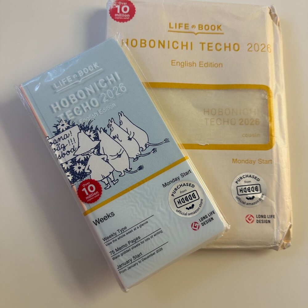 Hobonichi Techo Cousin Planner 2026 and Life and Book Weekly Planner 2026 (New)